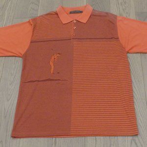 Forte Uomo Golf Vintage Orange Large Polo Shirt